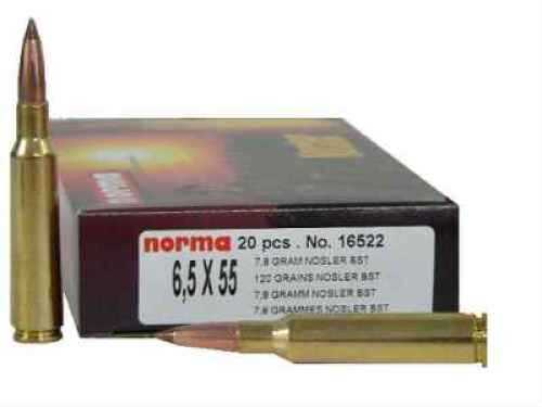 6.5X55mm 20 Rounds Ammunition Norma 120 Grain Ballistic Tip